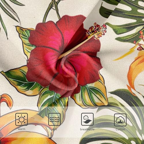 Tropical Hibiscus Flowers Little Girl Panties Toddler Underwear Floral Cotton Artistic Briefs Undies Kids 2t3