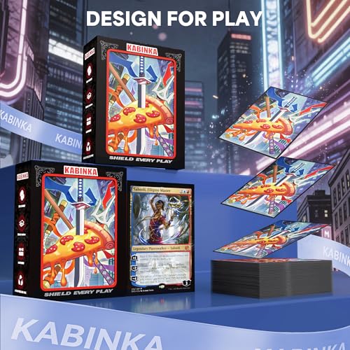 Image of Kabinka MTG Card Sleeves - Turtles 100 Standard Size Pack Clear Front & Matte Finish Back MTG Sleeves for Magic The Gathering TCG