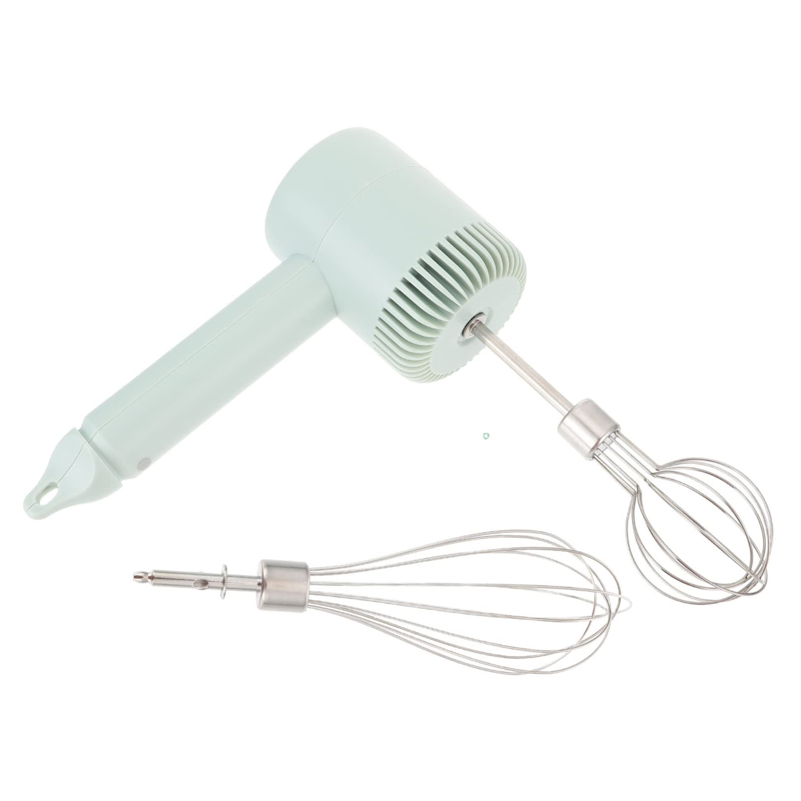 NAMOARLY 1set Cordless Electric Hand Mixer Usb Rechargeable Beater for Baking Lightweight Kitchen Tool Green for Whipping and