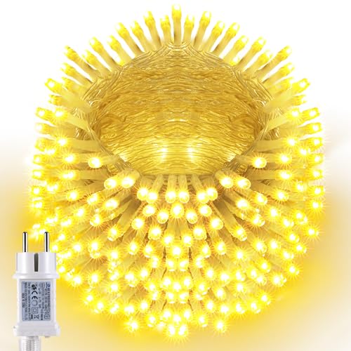 Joomer Lichterkette Außen 200 LED, 20M Weihnachtsbaum Lichterkette Strombetrieben mit Timer, 8 Modi Wasserdicht Weihnachtsbeleuchtung Innen für...
