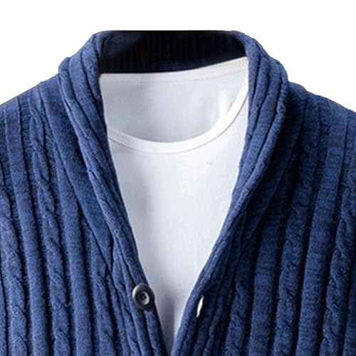 DGHM-JLMY Men's Cardigan Sweaters Button Down Full Zip Open Front Cable Knit Coat Cable Knitted Ribbed Jackets Outwear2