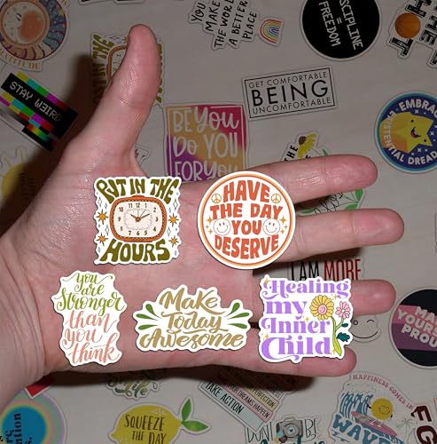 Image of WallDesign Life Inspiration Sticker Set (94 Decals) - Durable Stickers for Decorating Everyday Objects, Laptop, Notebooks, Mobile & Accessories | Ideal for Gifts and Daily Motivation-Self-Adhesive