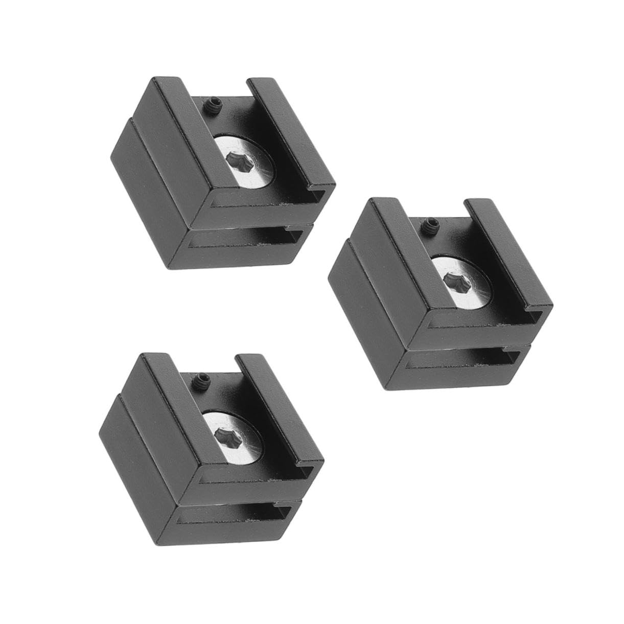 DOITOOL 3 Sets Professional Camera Accessory Mount Adapter Hot Shoe Mount for Led Light DSLR Compatible