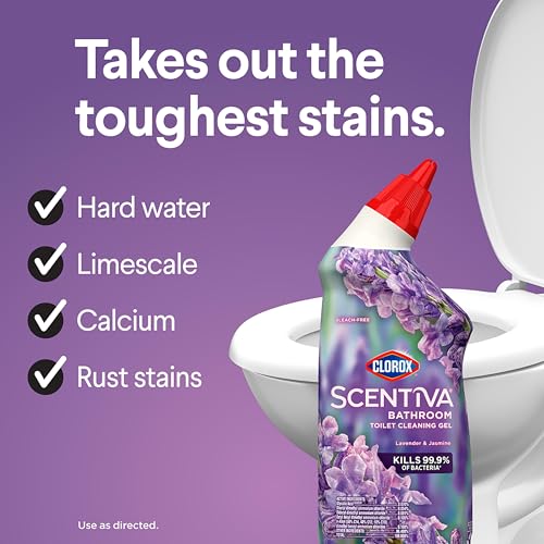 Clorox Scentiva Bathroom Toilet Cleaning Gel, Lavender and Jasmine, 24 Fluid Ounces (Pack of 2) - image 3