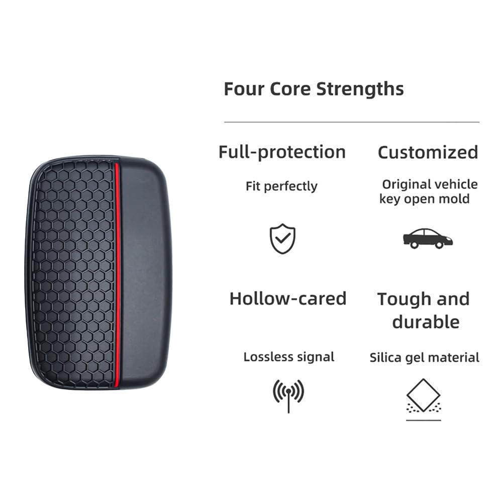 Accessori Auto Land Rover Cover In Silicone Per Chiave Auto Land Rover - Range Rover, Evoque, Discovery, Freelander, Nero Telecomando Range Rover Evoque - Foto 7