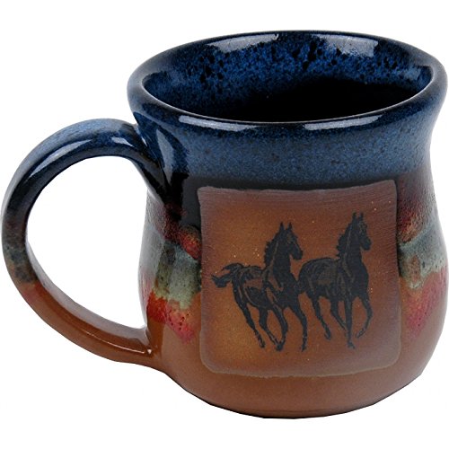 ALWAYS AZUL POTTERY Moosetracks 14 Oz. Mug In Azulscape Glaze - Handmade Ceramic Coffee Mug - Stylish And Unique Handcrafted Artistic Drinkware - Polished Clay Cups, Great For Coffee, Tea