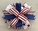 Patriotic Wreath Bow, Memorial Day Wreath Bow, Fourth of July Wreath Bow - Handmade