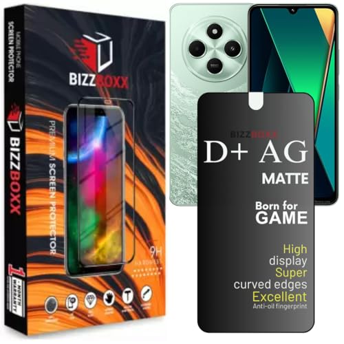 Image of Compatible With POCO C75 5G D+ AG Matte Tempered Glass Screen Guard Protector Anti-Fingerprint Gaming Special With Camera Cut (POCO C75)- Pack of 1