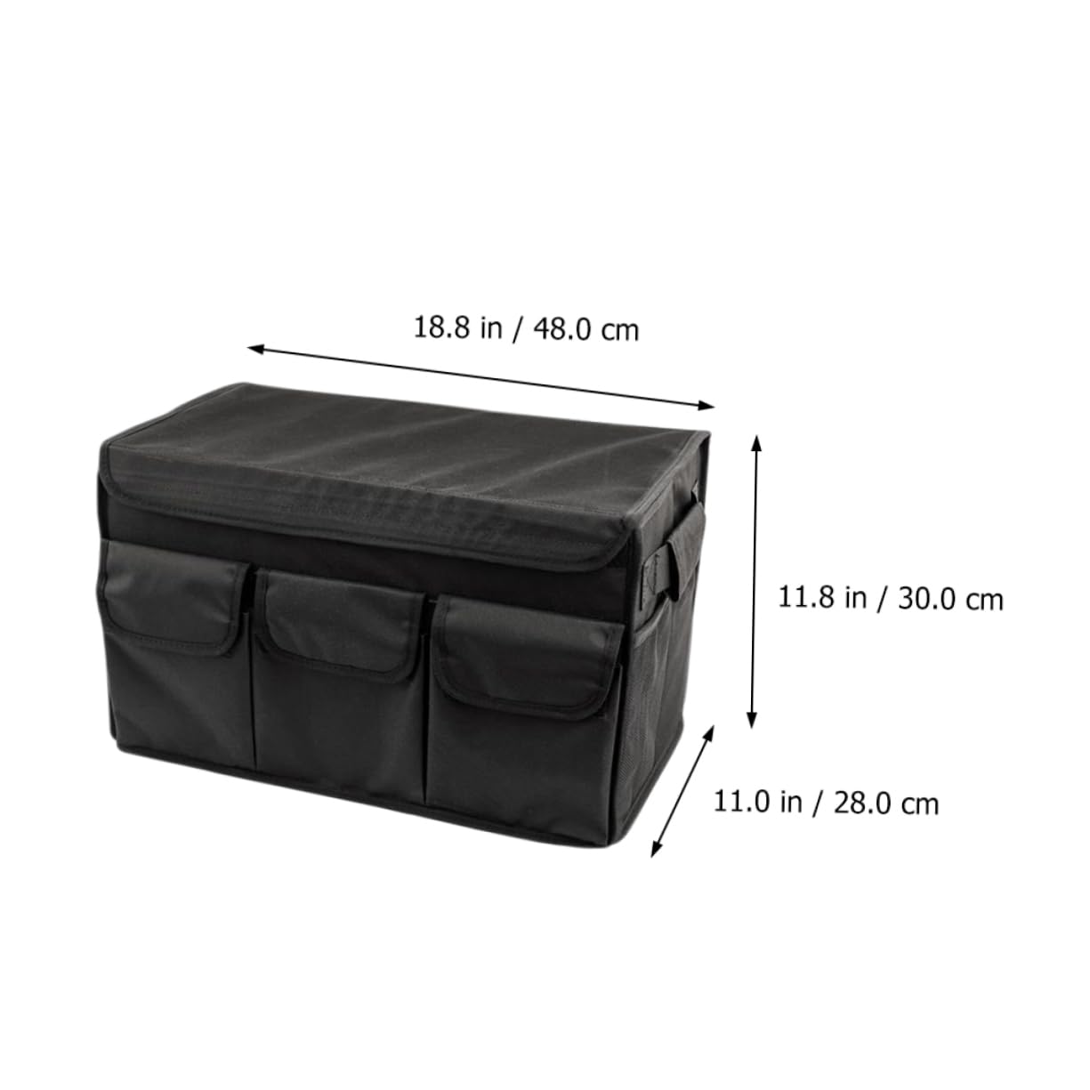 Alipis Scatola Organizzatore per Bagagliaio Auto, Organizer Box Oxford Nero, Grande Capacità, Pieghevole e Pratico per Viaggio