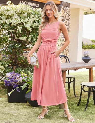 Image of GRACE KARIN Women's Summer Maxi Dresses 2025 Soft Formal Wedding Guest Dress with Pocket