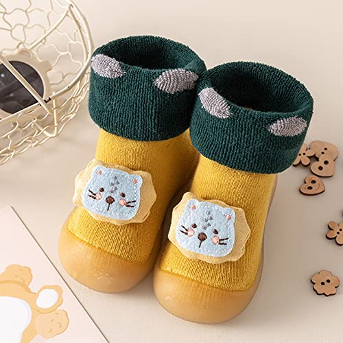 Baby Sock Shoes,Infant Toddle Footwear Winter Shoes Soft Bottom Indoor Non Slip Warm Floor Cartoon Animal Socks Shoes4