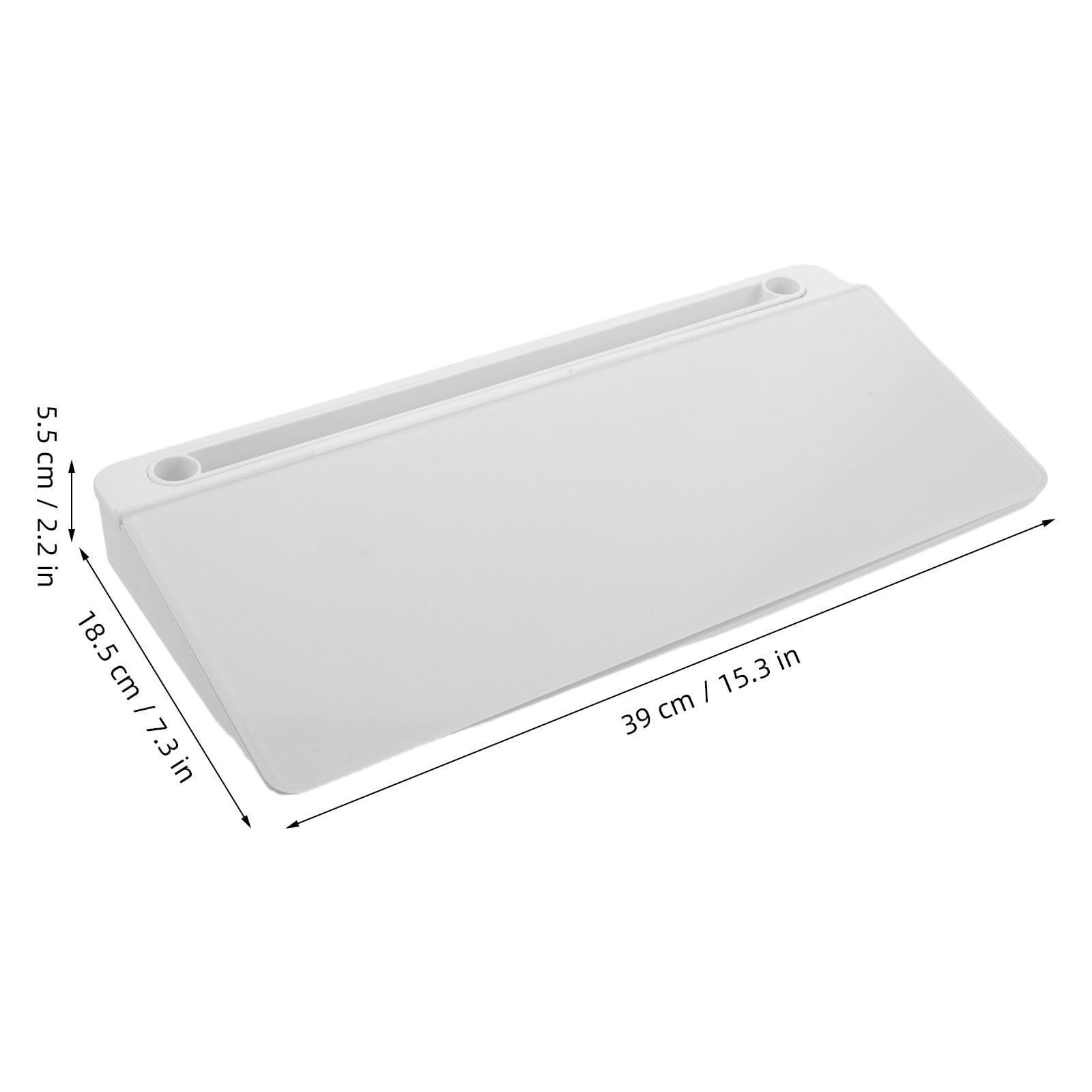 Glas Whiteboard für Schreibtisch mit Ablagefach und