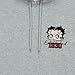 Betty Boop Ladies Fashion Sweatshirt - Paramount Embroidered Hoodie Sweatshirt (Heather Grey, Medium)
