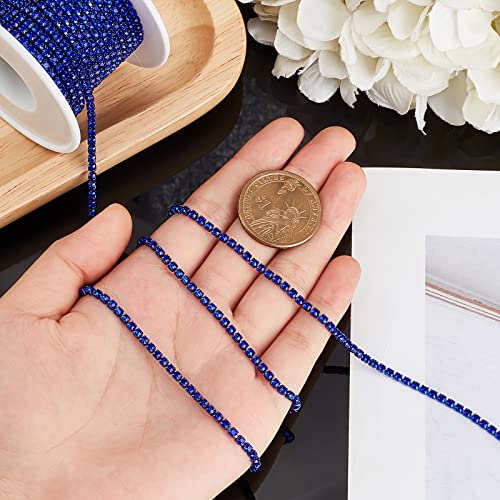 GORGECRAFT 10 Yards 2.5mm Rhinestone Chain Sparkling Crystal Rhinestone Close Claw Chain Trim for DIY Sewing Crafts Jewellery Beading Making Accessories Wedding Decoration - Image 3