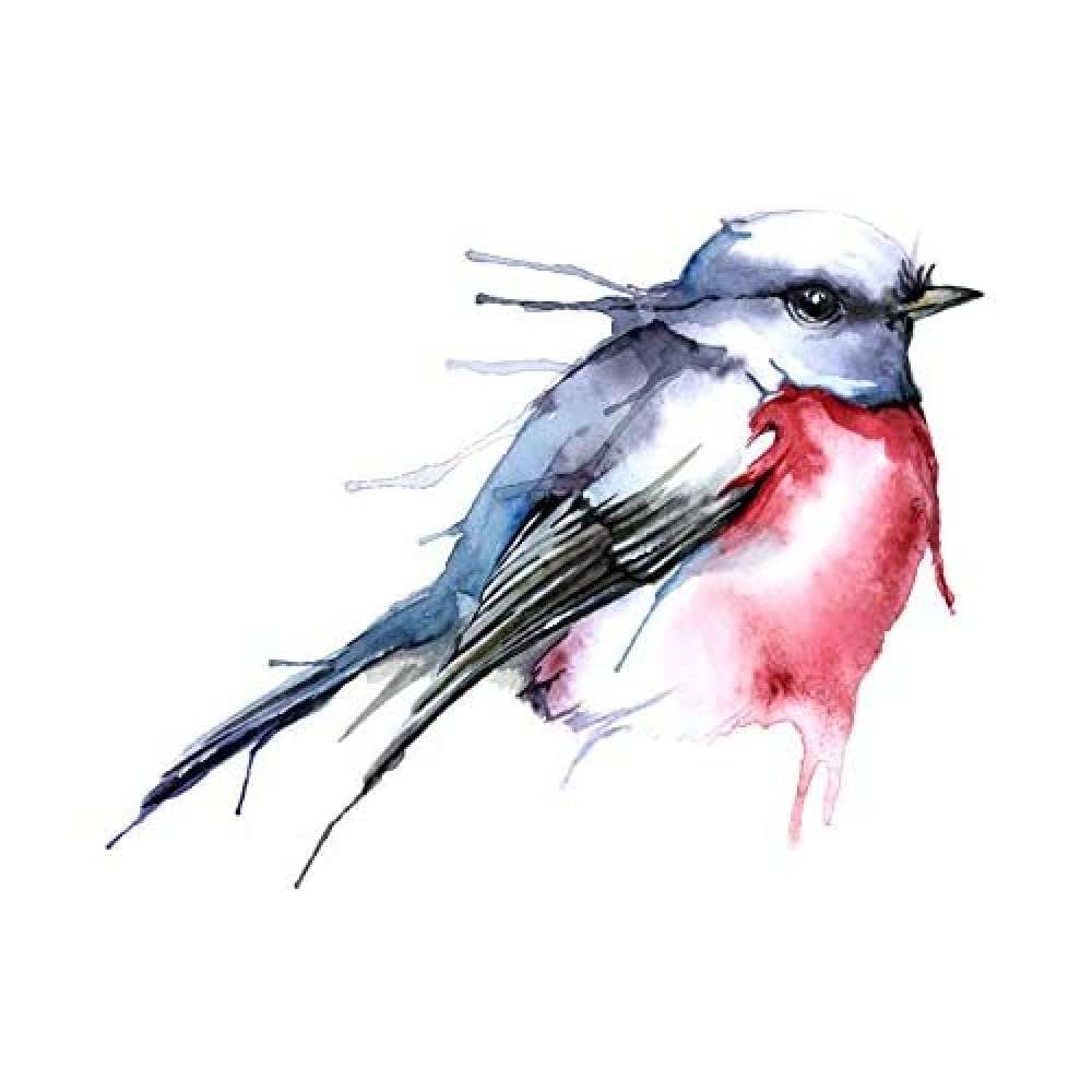 Wee Blue Coo Bird Robin Watercolour Unframed Wall Art Print Poster Home Decor Premium