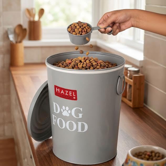 Image of HAZEL Pet Food for Dogs Storage Container Airtight with Scoop, 10kg Capacity