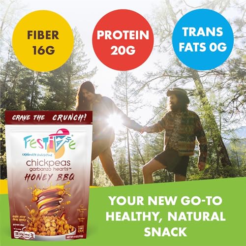 Image of Feel Festive 12 Bags 1-oz White Cheddar Crunchy Roasted Chickpeas Protein Snack Pack - Healthy Garbanzo Beans Non-GMO Vegan Gluten-Free Soy-Free Balanced Macro Nut Free, Individual Convenient Portions