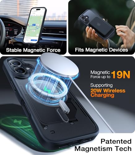 TORRAS for iPhone 16 Case with MagSafe, 12FT Military Grade Shockproof, Slim Thin but Sturdy - Image 4