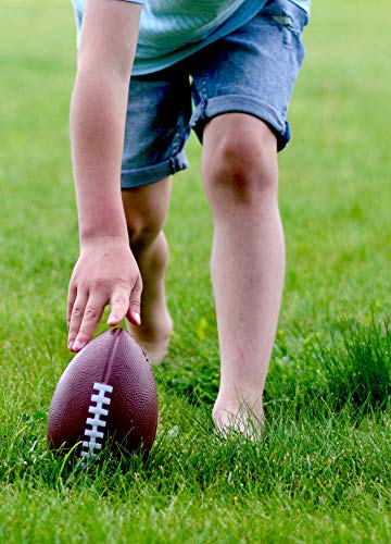 LMC Products Foam Football - 7.25” Kids Football - Small Footballs for Kids –Mini Football 3 Pack (Brown)