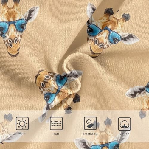 Joisal Cotton Toddler Girls Underwear Cute Giraffes Heads Beige Panties Little Girl Print Kids Undies Briefs 2t3