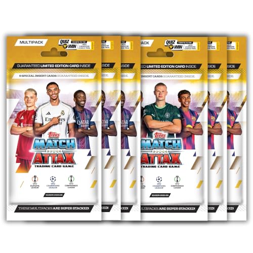 Image of Topps UEFA Champions League Match Attax 2025-26 Trading and Collectible Card Game (Multipack of 6)