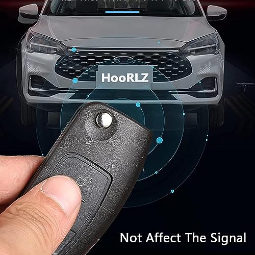 HooRLZ Ford Schlüsselgehäuse Für Ford Focus Fiesta Mk7 C-Max S-Max Kuga Ka Mondeo Mk4 Galaxy Connect Ecosport, Autoschlüssel Ford Fiesta, Ersatzschlüssel Ford Focus, Fernbedienung Ecosport - 3 Tasten