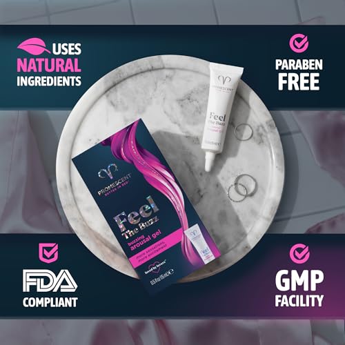 promescent buzzing gel for women  arousal enhancing intimate lubricant non-sticky amp long-lasting personal lube for increased heightened feeling 75 uses 15ml