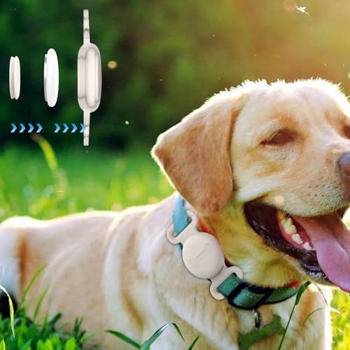 Image of Tobfit Case for Dog Cat Collar, Waterproof Apple Air Tag Protective Holder GPS Tracking Finder for Pet, Silicone Case for Dog Collar Cat Loop Holder Pet Accessories,1 Pack