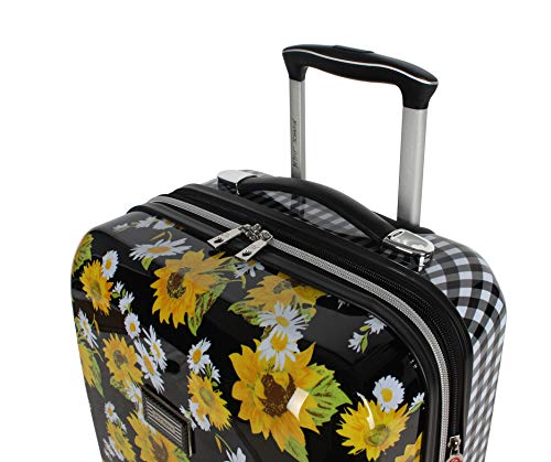Betsey Johnson Coleção de bagagem verificada de 66 cm – Mala rígida expansível resistente a arranhõe