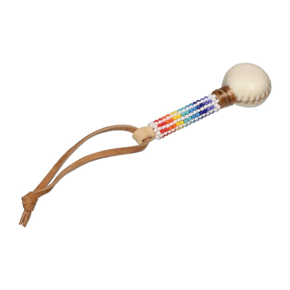 Native American Beaded Keychain Rattle