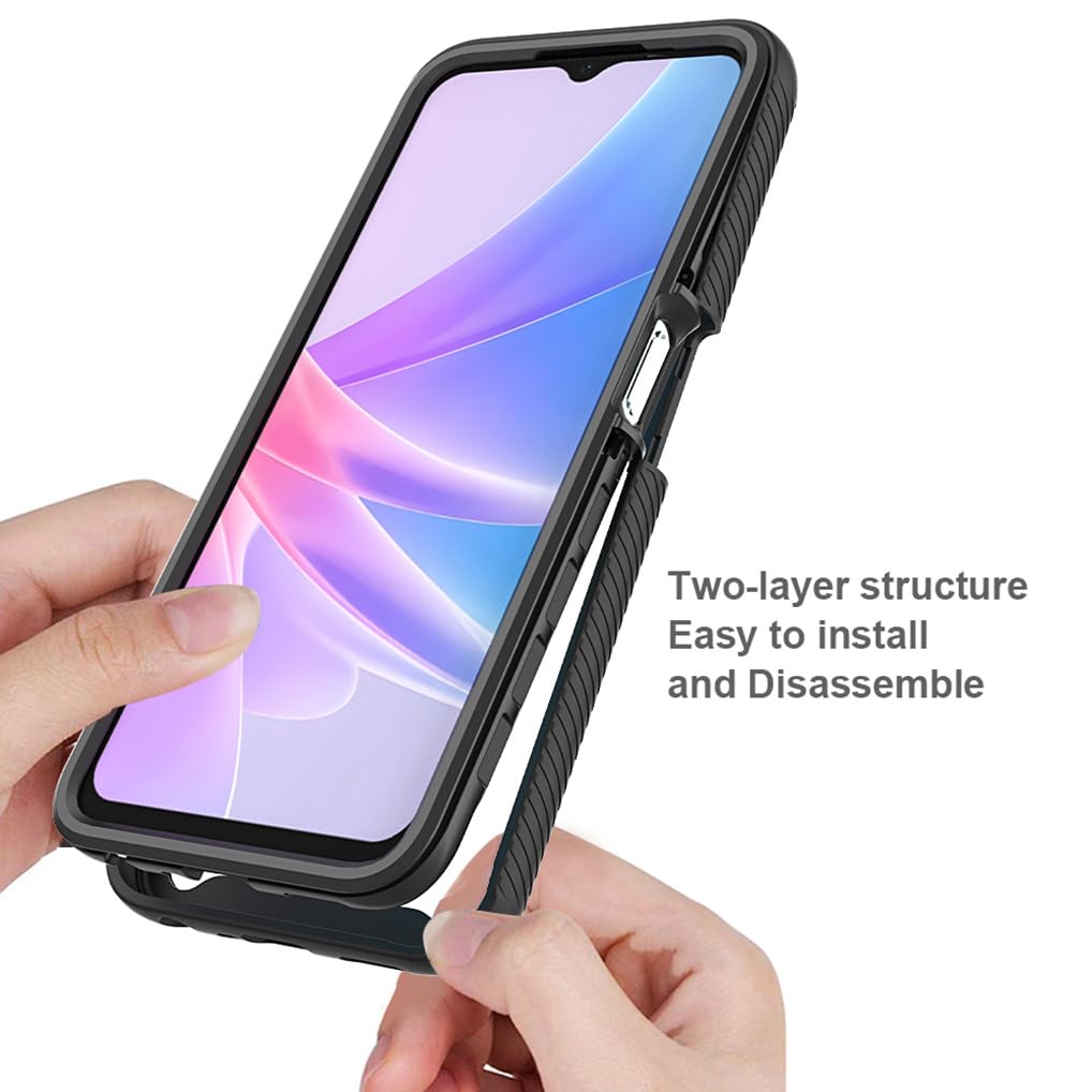 Vauki Coque Oppo A5 2020/A9 2020 avec Cordon,Transparent Paillette