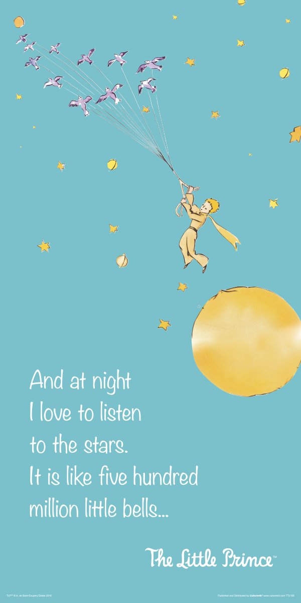 The Little Prince Quotes About Love The Little Prince Flying Quote (Antoine De Saint-Exupery) Children's Kids  Literary Literature Classic Book Cover Decorative Classroom Art Poster  Print Unframed 12 X 24 Blue : Amazon.ae: Home