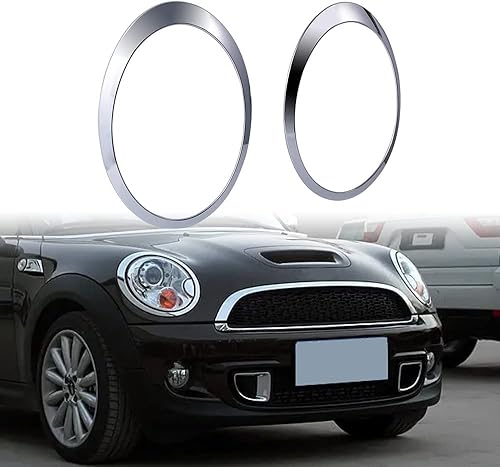 Miniatura 5 de Izquierda derecha cromo faros Trim anillos OE reemplazo para 2007-2015 BMW Mini Cooper R55 R56 R57 R58 R59