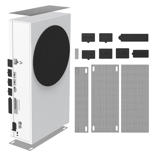 Dust Filter for Series S, 8 Silicone Plugs and 4 PVC Meshs Set Vent Dust Filter Cover Top Case Dust Proof Filter Cover for Controllers, and Scratchproof
