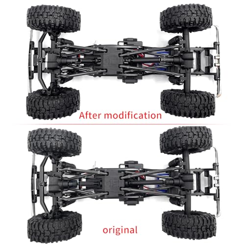 SWX 2Pcs RC Drive Shaft 40/62mm 1-Pair TRXM K10 Steel Center Driveshafts for 1/18 TRX4-M K10 RC Craw