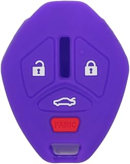 SEGADEN Silicone Cover Protector Case Skin Jacket fit for MITSUBISHI 4 Button Remote Key Fob CV4522 Deep Purple