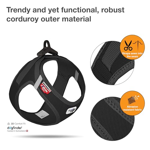 Vest Harness curli Clasp Cord Black XS - Image 2