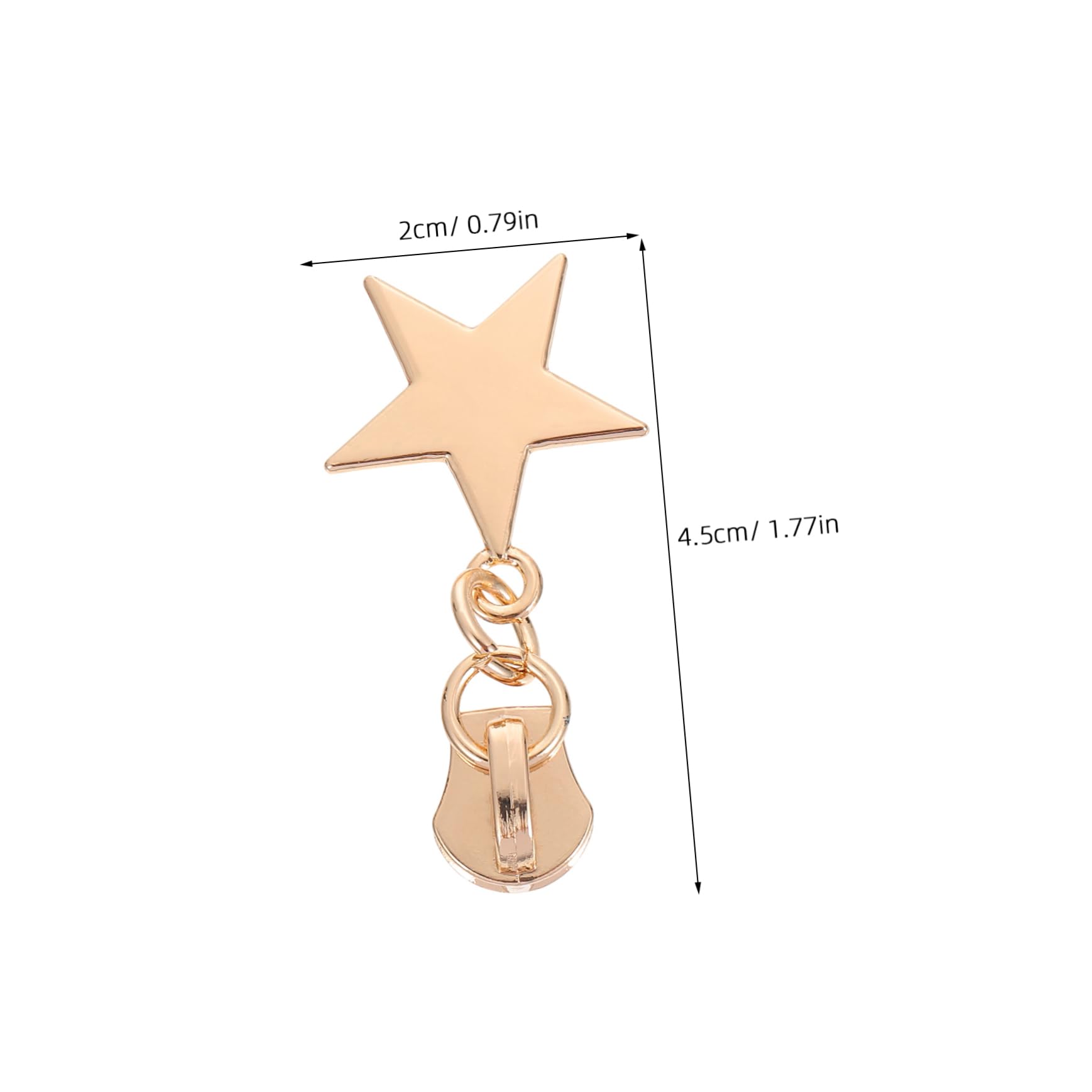 MUELODSIC 6 Pcs Five Pointed Star Zipper Pullers Durable Zipper Pull Tabs for DIY Bags Backpacks Luggage and Clothing Repair Easy Replacement