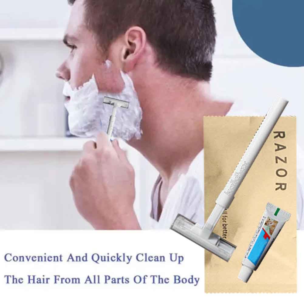 10Pack Individually Wrapped Disposable Razors With Shave Cream; Portable Multipurpose Manual Razor;Hotel Guest Bathing Shaving Razor for Hotel Travel Home Use