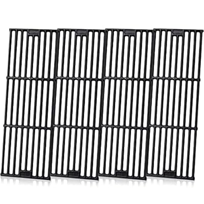 Adviace Grill Grates for Char Griller 5050, 5650, 2121, 3001, 5072, 2123, 2828, 3072, 3030, 3008, 4000, King Griller 3008, 5252, 19 3/4 Inch Cast Iron Cooking Grate for Char-griller Replacement Parts.
