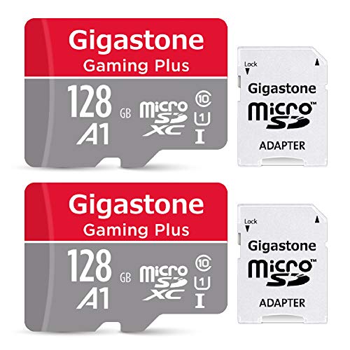 Gigastone 128GB 2-Pack Micro SD Card with Adapter, Gaming, A1, U1 C10 Class