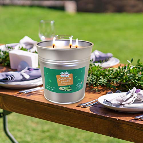 2 Packs Large Citronella Candles Outdoor Indoor, 110 Hours Burn 20 Oz 3-Wick Scented Candles, Soy Wax Fly Candle For Home Garden Patio Yard Camping Balcony Travel #TOP2