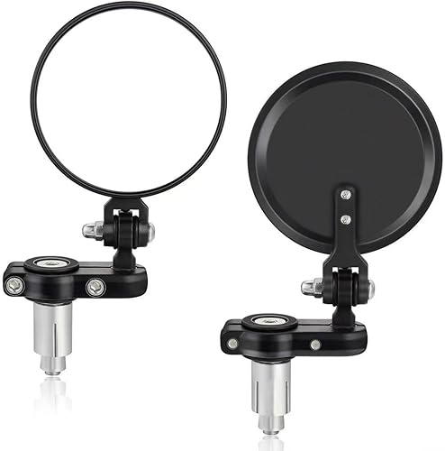 Espejos universales para motocicleta, Cafe Racer, plegables, extremos de barra de motocicleta, retrovisor, 3 pulgadas, redondos, plegables,