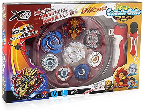 STORMGYRO Spinning Top Common Starter Set ?34 48 59 66? 4pcs Battling Metal Gyro with Launcher,Gyro Stadium