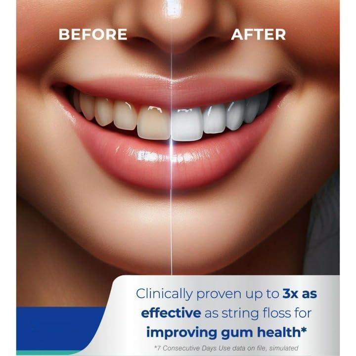 Image of Portable Water Flosser for Teeth Cleaning | Cordless Oral Irrigator with 3 Pressure Modes, 4 Jet Tips, 200ml Water Tank, IPX7 Waterproof, Rechargeable Dental Cleaner for Travel & Home