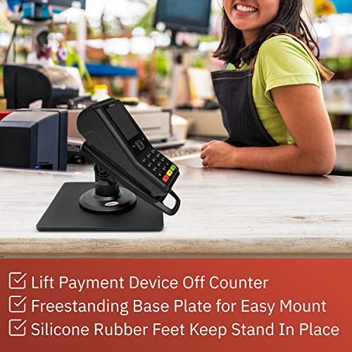 Base soporte para terminal Verifone V200/V400 con placa negra miniatura 4