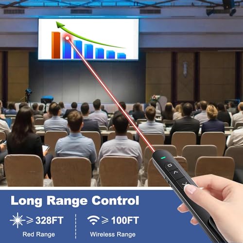 qui presentation clicker for powerpoint rf 24ghz usb wireless presenter remote with volume control powerpoint clicker slide advancer for mac windows laptop keynote