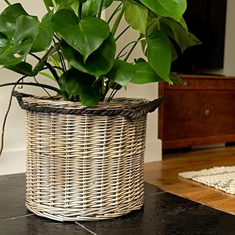 Arthur Cameron Circular Wicker Log Basket Cover