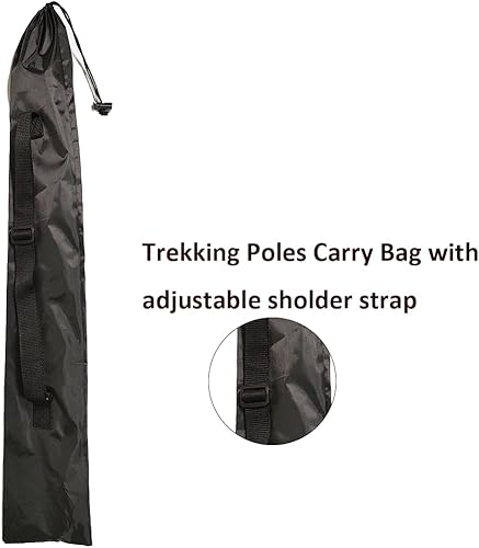 Miniatura 2 de Juego de 9 puntas de goma de repuesto para bastones de senderismo, bastones de senderismo, protectores universales de 9 piezas, bolsa de transporte