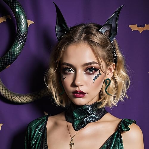 Flyonce Halloween Snake Earrings Costume Statement Snakes Jewelry Serpent Drop Dangle Cosplay Accessories3